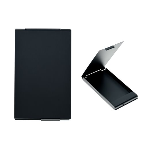JCW02 블랙 알루미늄 메탈 명함케이스 카드지갑 세로형 레이져 이니셜 각인